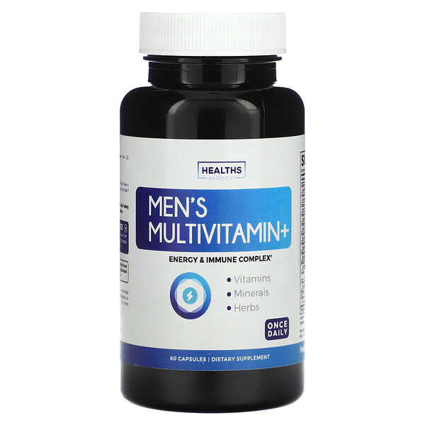 Мужские мультивитамины+, 60 капсул Healths Harmony