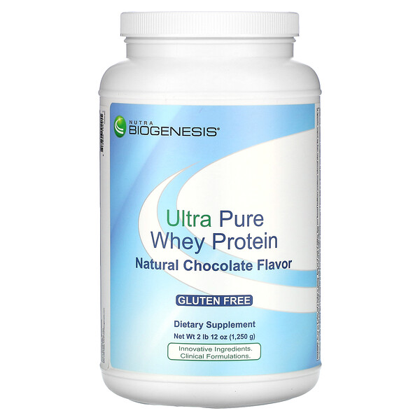 Ultra Pure Whey Protein, натуральный шоколад, 2 фунта 12 унций (1250 г) Nutra BioGenesis