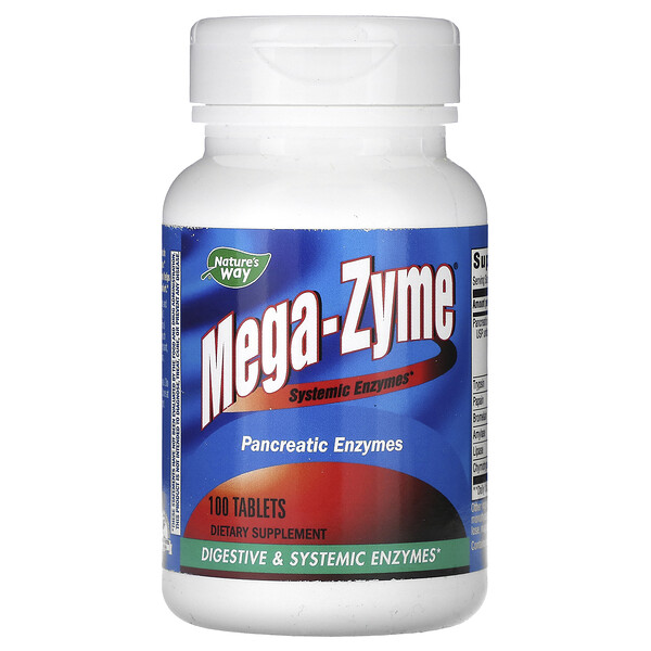 Mega-Zyme, Системные Ферменты - 100 таблеток - Nature's Way Nature's Way