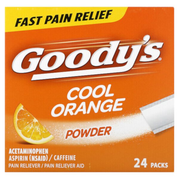 Порошок от головной боли Extra Strength, холодный апельсин, 24 упаковки Goody's