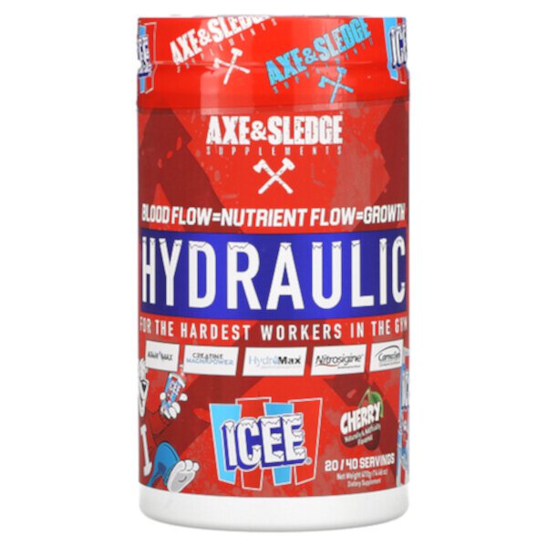 Hydraulic, Icee Cherry, 14,46 унции (410 г) Axe & Sledge Supplements