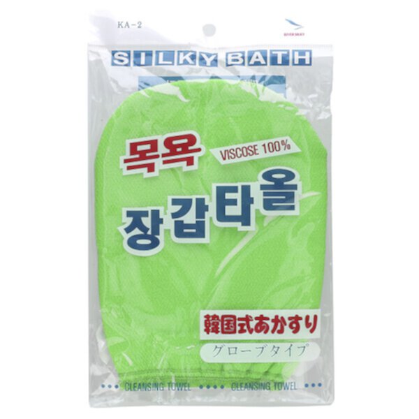 Exfoliating Towel Glove, Green, 1 Count Goldsangsa