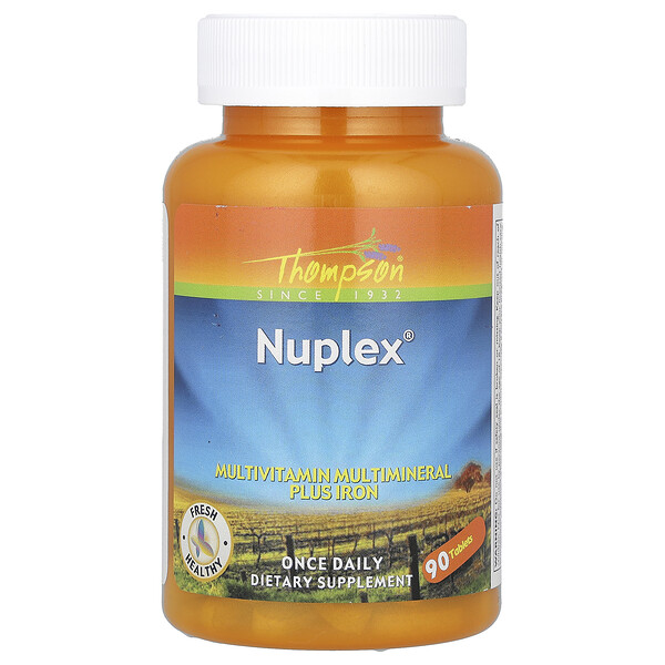 Nuplex, Мультивитамин с Минералами и Железом - 90 таблеток - Thompson Thompson