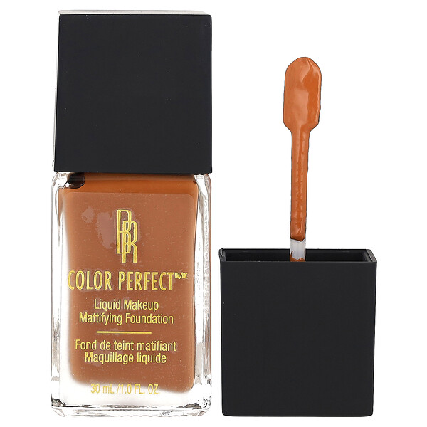Color Perfect, Жидкая матирующая основа для макияжа, 1320071 Ириска-карамель, 1 жидкая унция (30 мл) Black Radiance