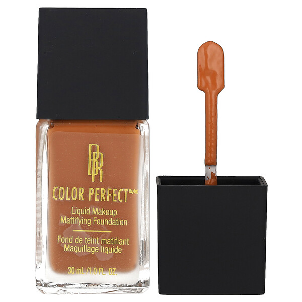 Color Perfect, Жидкая матирующая основа для макияжа, 8414 Brownie, 1 жидкая унция (30 мл) Black Radiance