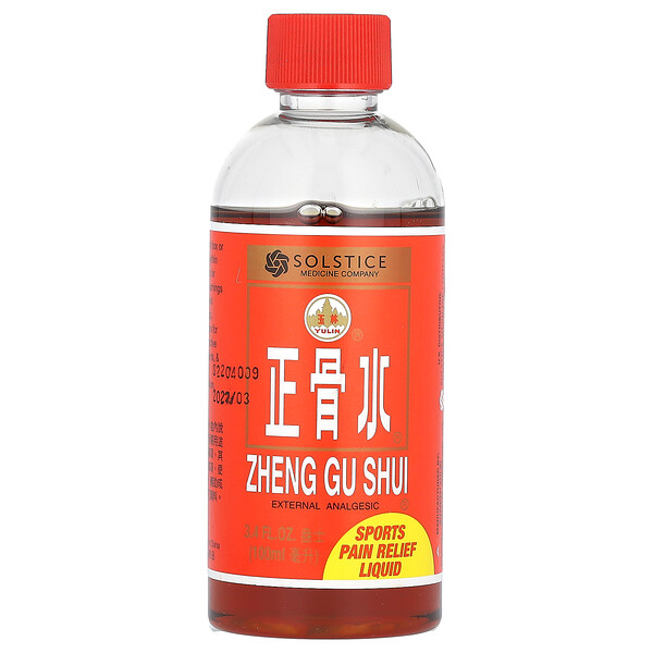 Zheng Gu Shui, Жидкость для облегчения боли при занятиях спортом, 3,4 жидких унции (100 мл) Yulin
