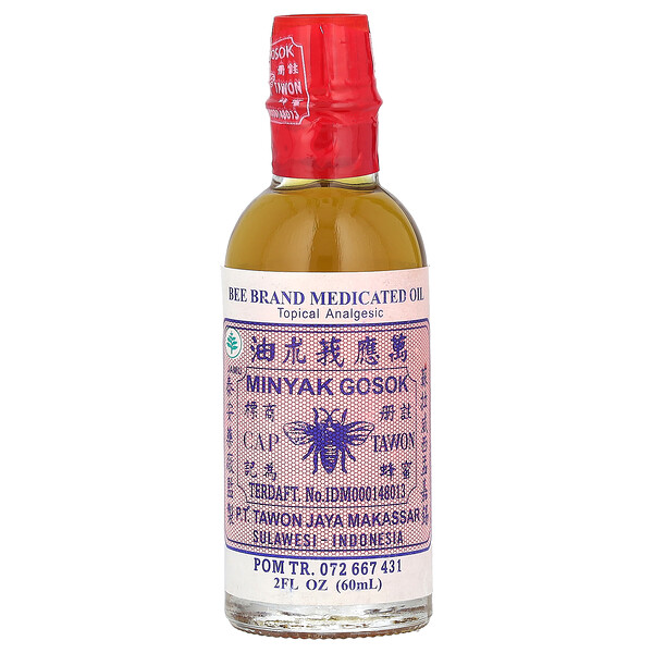 Medicated Oil, Topical Analgesic, 2 fl oz (Жидкие унции) (60 ml) Bee Brand