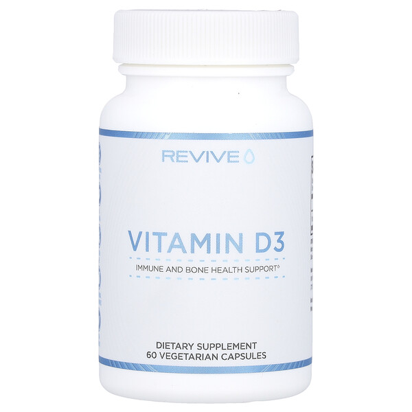 Витамин D3, 60 вегетарианских капсул RéVive