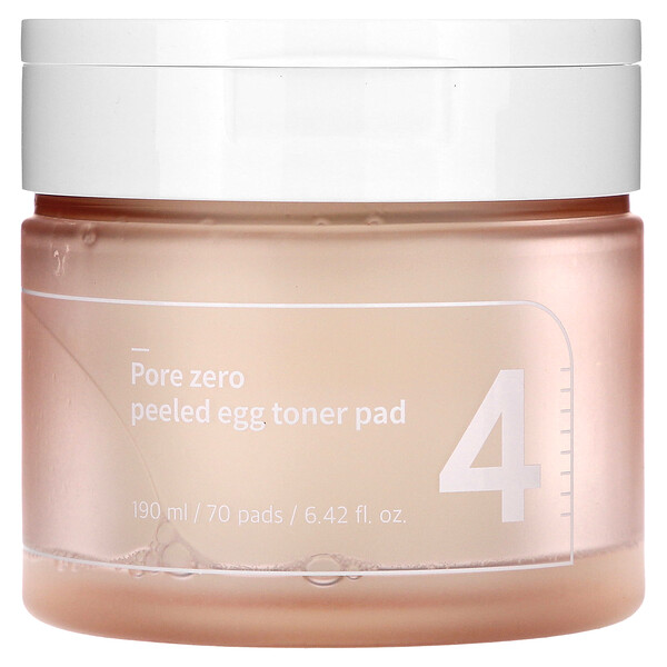 No. 4 Pore Zero Peeled Egg Toner Pad, 70 Pads, 6.42 fl oz (190 ml) Numbuzin