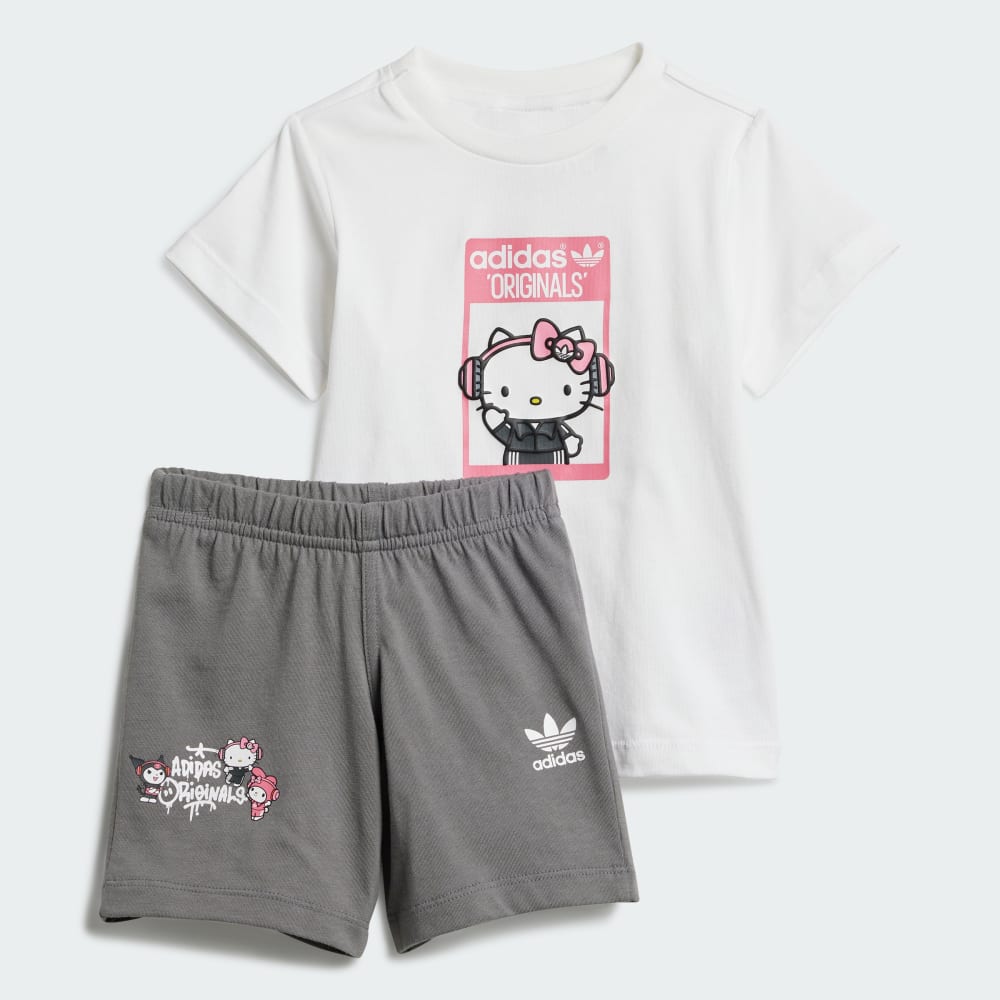 Детский комплект из футболки и шорт adidas Originals x Hello Kitty, хлопковый Adidas Originals