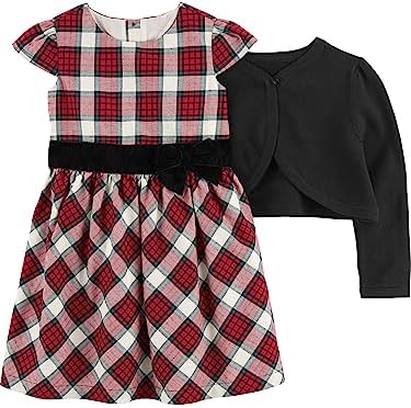 Комплект из двух частей платья для особых случаев и кардигана Simple Joys by Carter's для девочек, черный/красный, 18 мес. Carter's