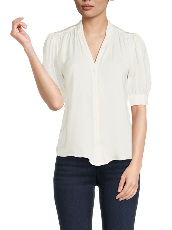 Блузка с V-образным вырезом и рукавами до локтя Premise