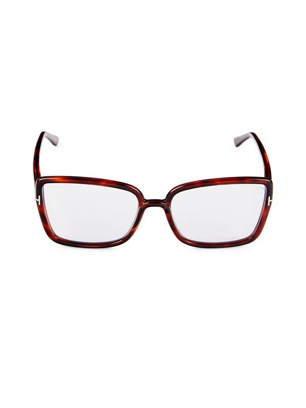 56MM Square Blue Light Eyeglasses Tom Ford