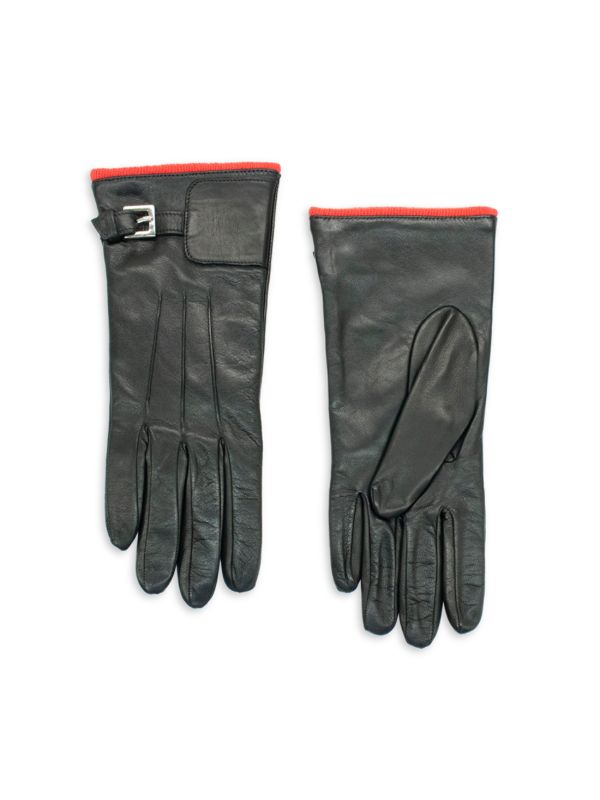 Подпоясанные кожаные перчатки Portolano