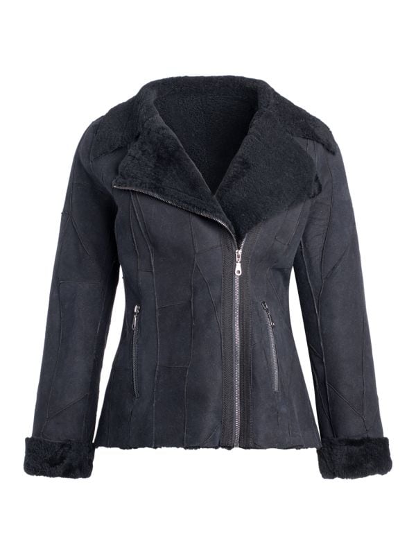 Made For Generations™ Sectional Shearling Moto Jacket WOLFIE FURS