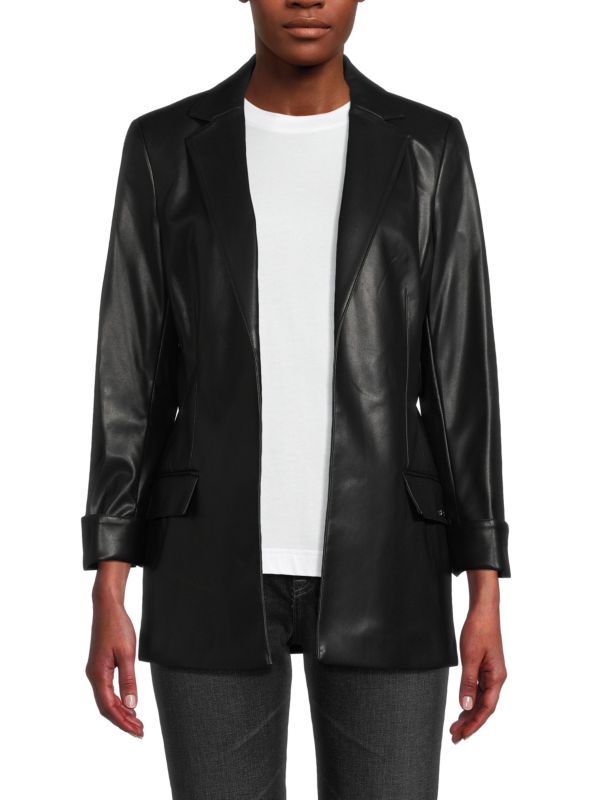 Куртка из искусственной кожи с открытым передом Calvin Klein