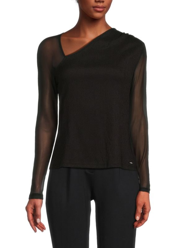 Женская блузка Asymmetric Mesh Top от Calvin Klein Calvin Klein