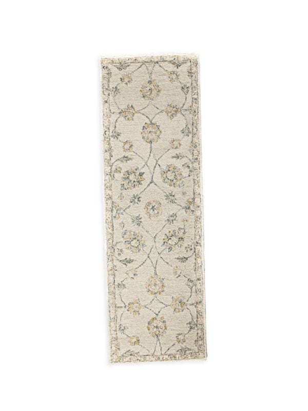 Коврик Valencia из шерсти, 76 см х 245 см, брезентовая основа, чистка пятен Bashian Rugs