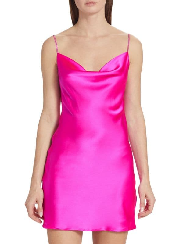 Jenna Faux Crystal Silk Blend Slip Dress Generation Love