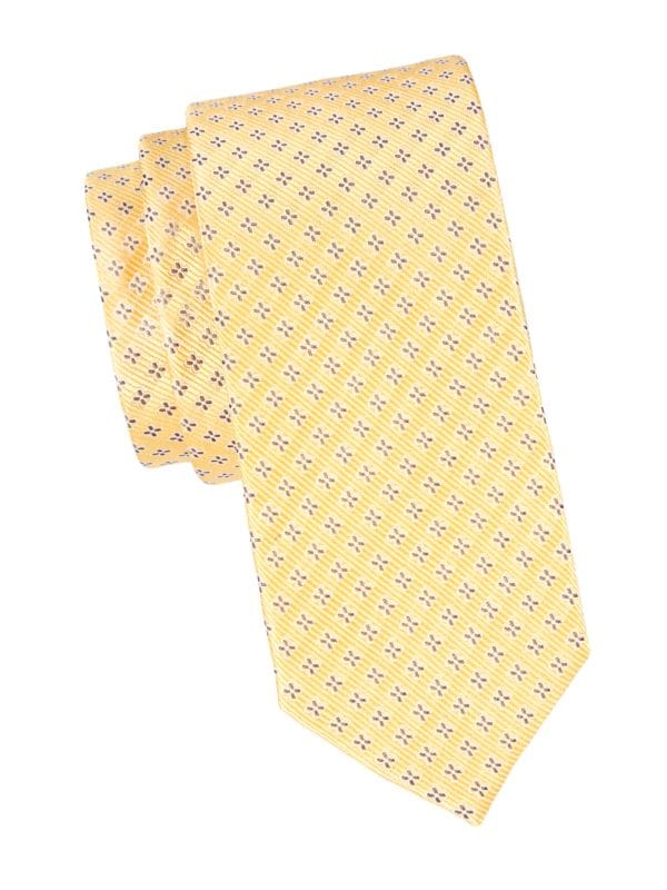 Шелковый галстук с узором Saks Fifth Avenue
