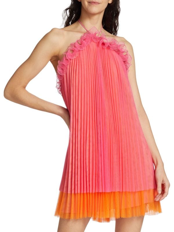 Мини-платье Tate со складками из тюля AMUR