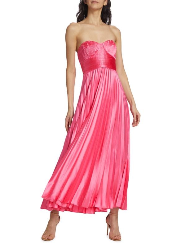 Kin Strapless Pleated Gown AMUR