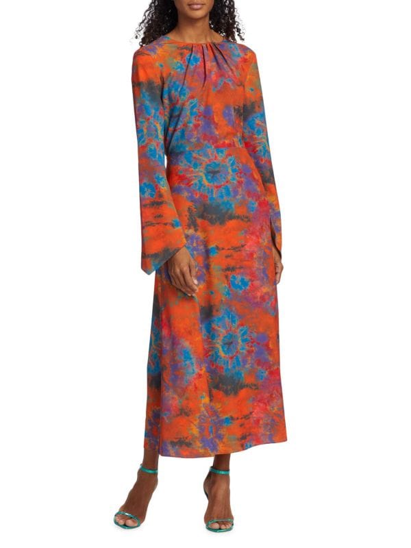 Абстрактное платье миди Mara Ronny Kobo