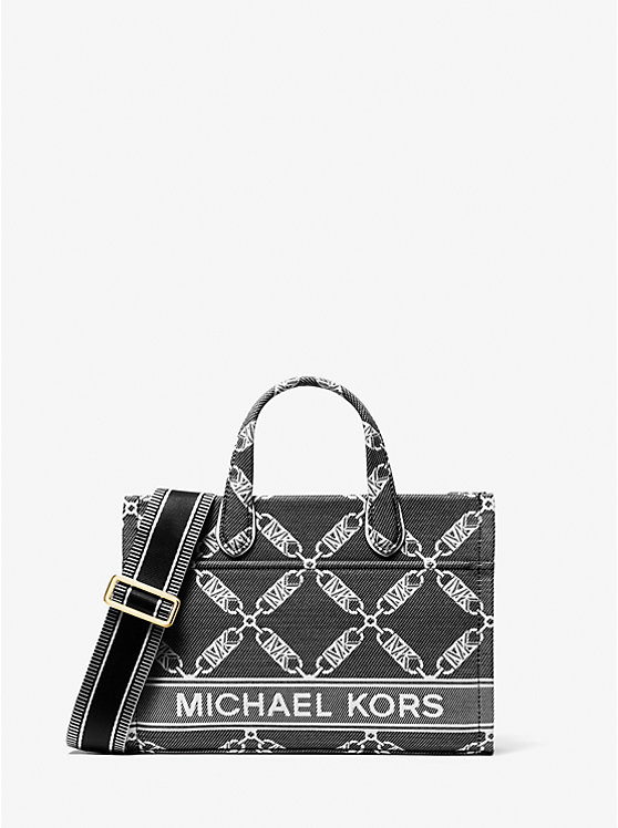 Жаккардовая сумка-мессенджер Gigi Small Empire с логотипом Michael Kors