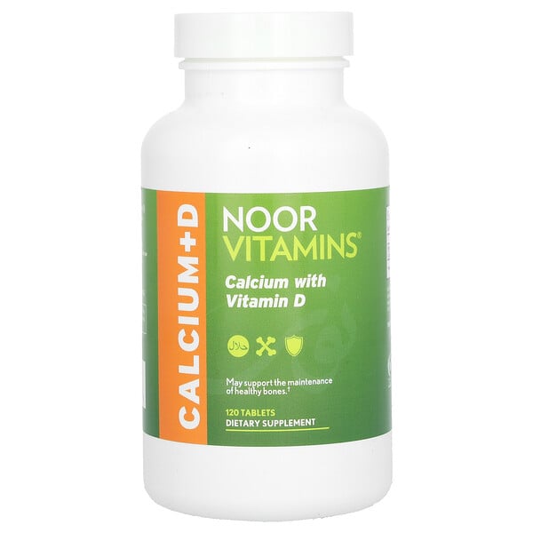 Кальций с витамином D, 120 таблеток Noor Vitamins