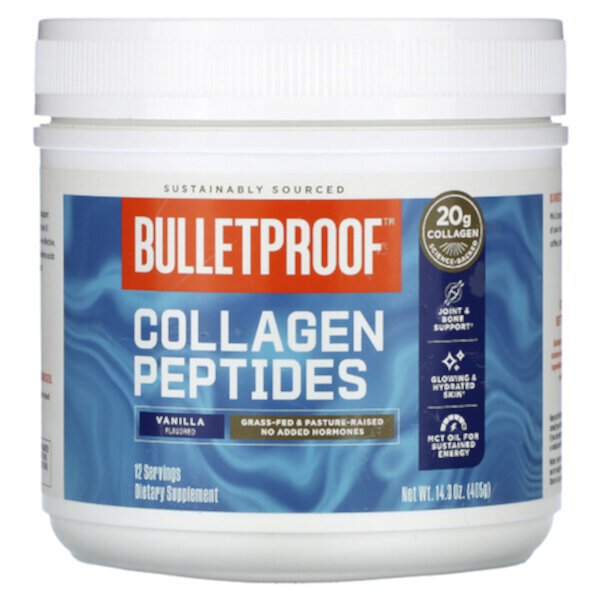 Коллагеновые пептиды, ваниль, 14,3 унции (405 г) BulletProof