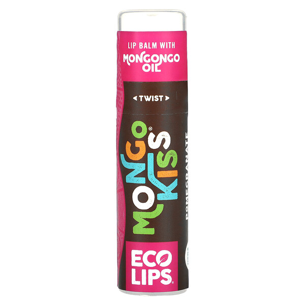 Mongo Kiss, Бальзам для губ, гранат, 0,25 унции (7 г) Eco Lips
