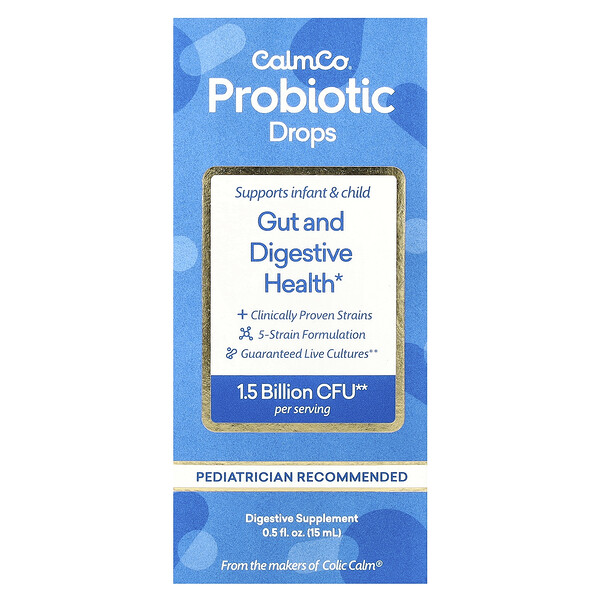 Пробиотические капли, 0,5 жидкой унции (15 мл) Colic Calm