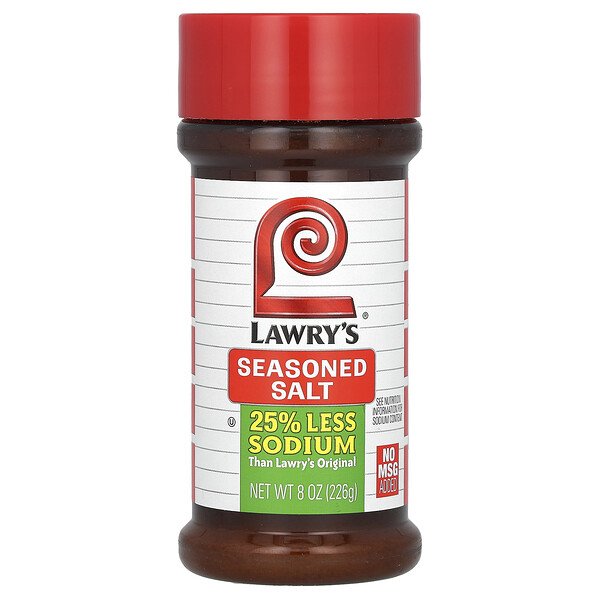 Seasoned Salt, Less Sodium, 8 oz (226 g) Lawry's