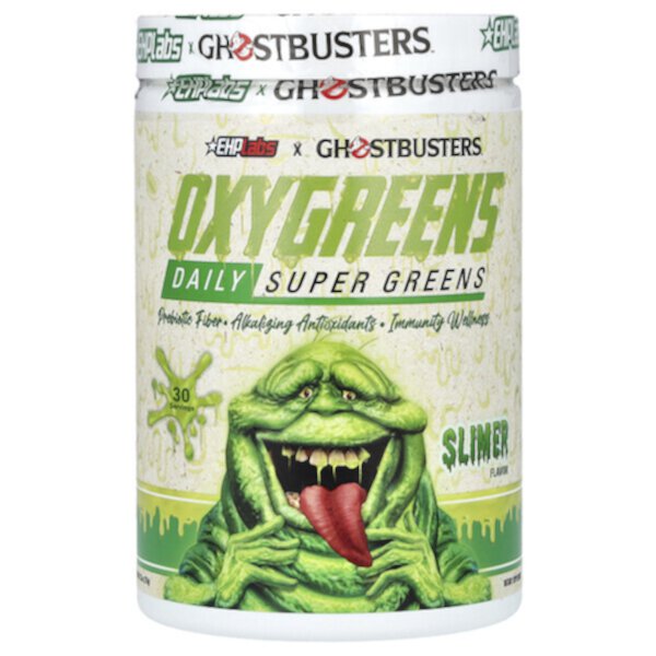 Ghostbusters, Oxygreens, Daily Super Greens, Slimer, 9,73 унции (276 г) EHPlabs
