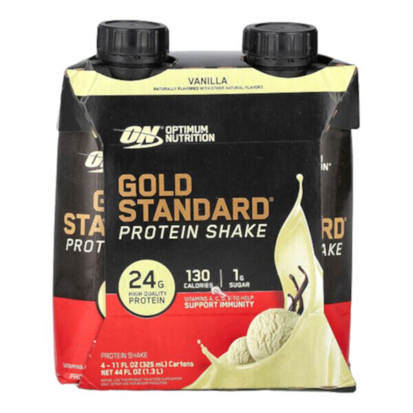 Протеиновый коктейль Gold Standard, Ваниль - 325 мл - 4 упаковки - Optimum Nutrition Optimum Nutrition