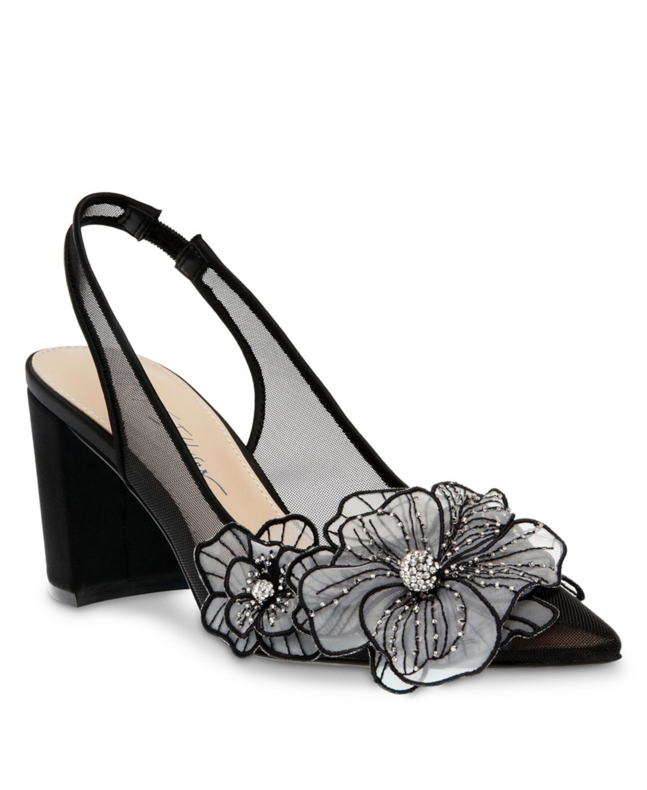 Женские вечерние туфли Petra с цветочной аппликацией и пяткой на пятке Betsey Johnson