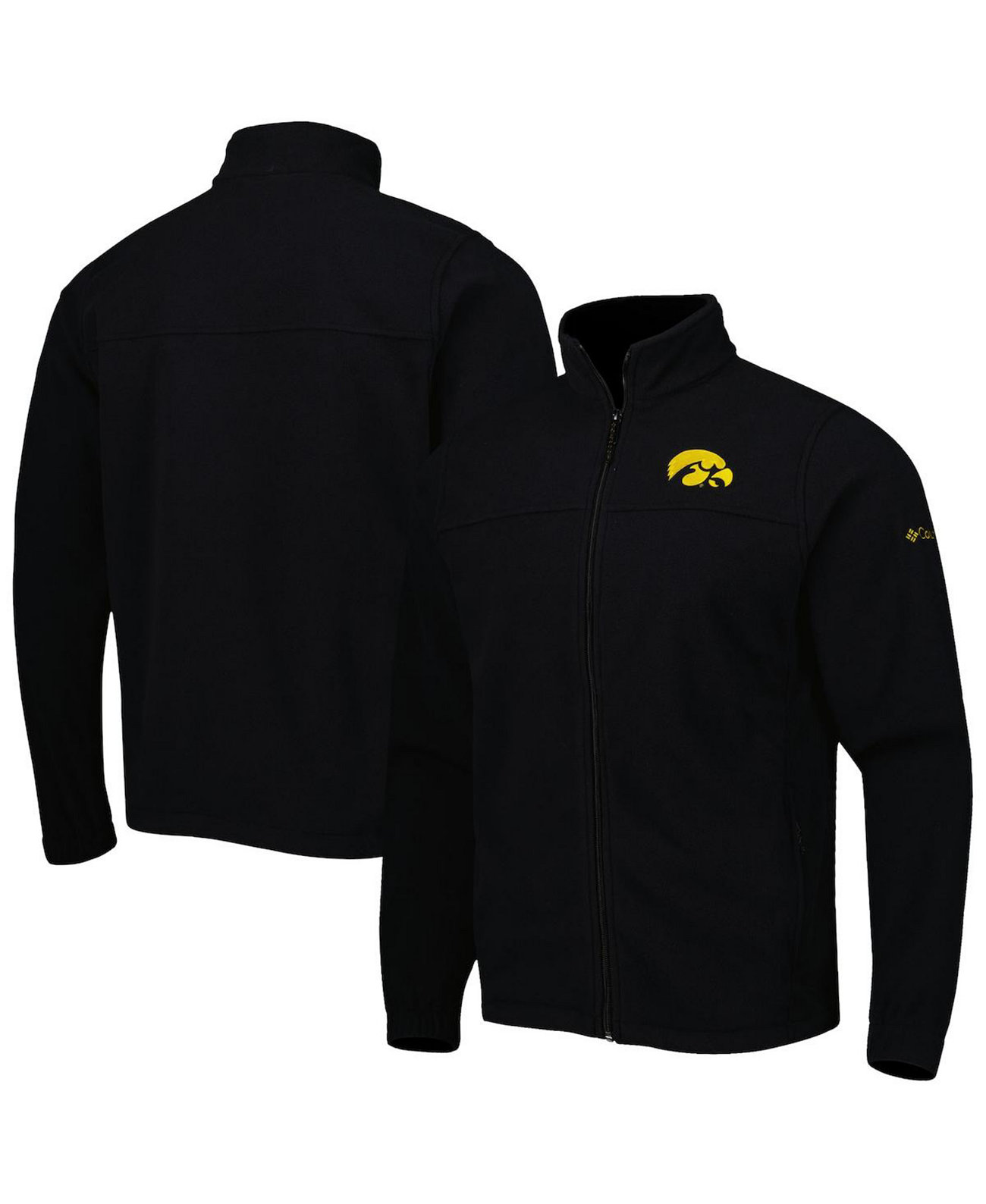 Мужская черная флисовая куртка с молнией во всю длину Iowa Hawkeyes Flanker III Team Columbia