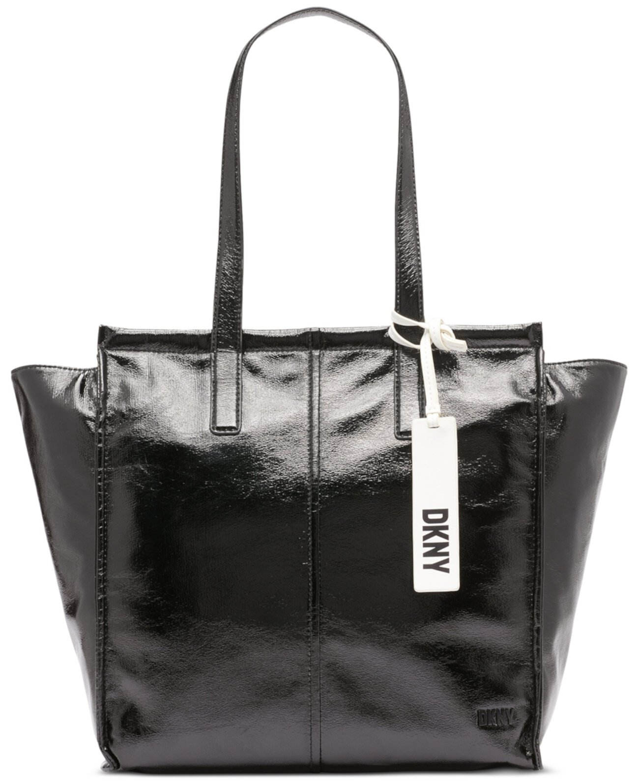 Средняя сумка-тотэ с логотипом и молнией, 32 x 34 x 13 см DKNY