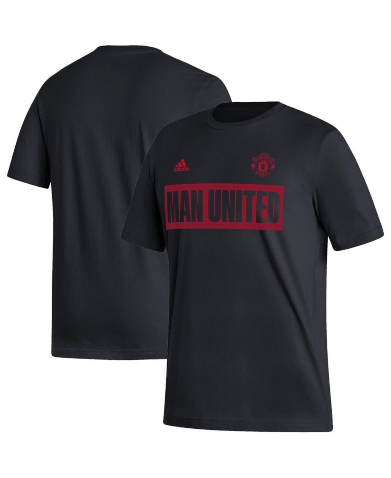 Мужская черная футболка Manchester United Culture Bar Adidas