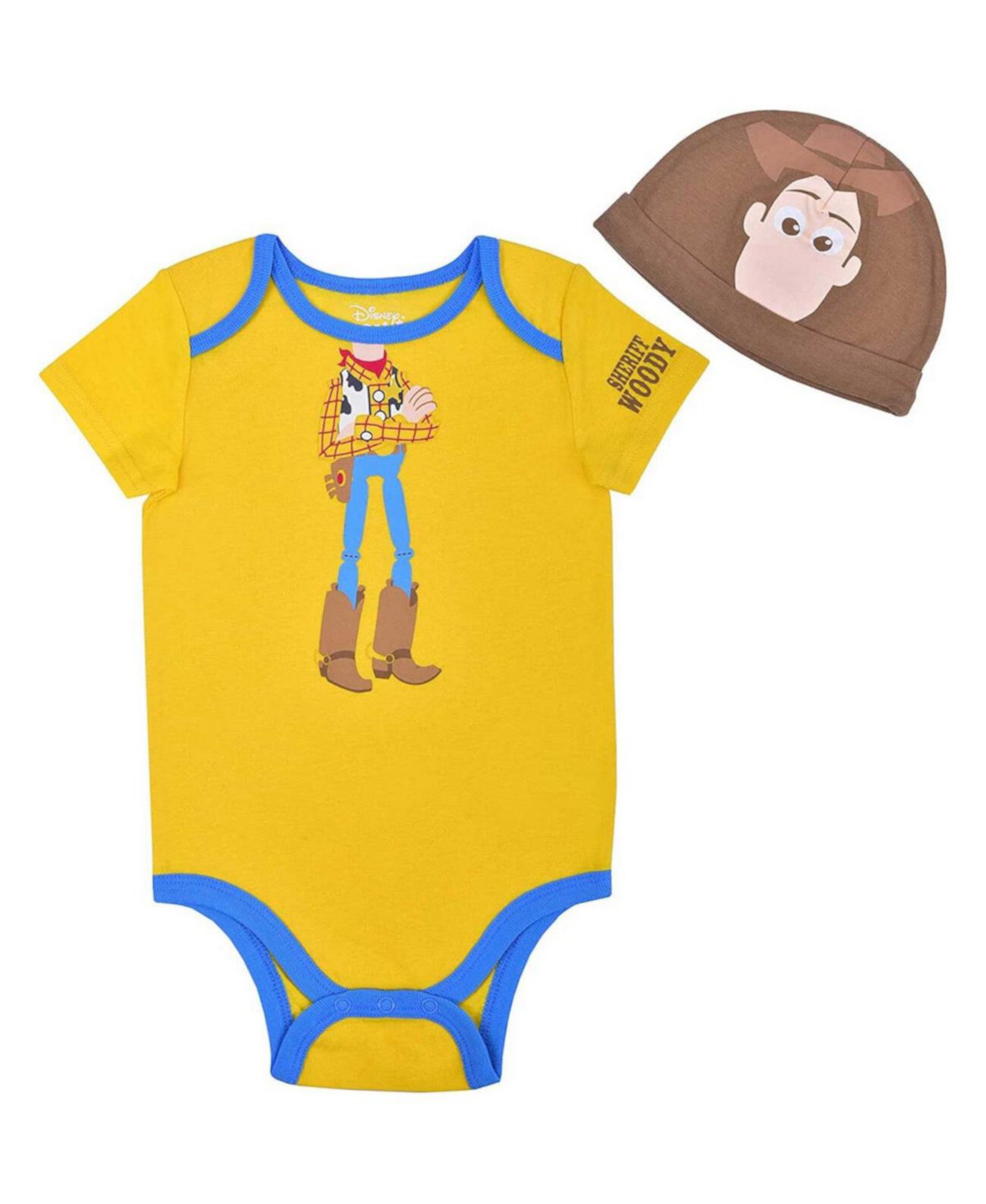 Детский Комплект Одежды Children's Apparel Network Baby Boys and Girls Yellow Toy Story Woody Bodysuit and Hat Set Children's Apparel Network