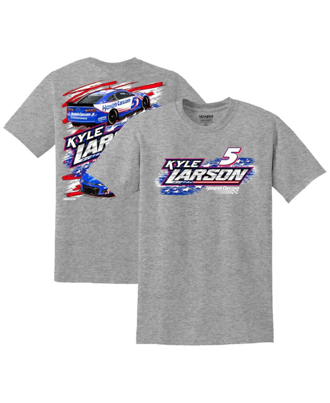 Мужская футболка Kyle Larson Stars & Stripes с короткими рукавами и круглым вырезом Hendrick Motorsports Team Collection