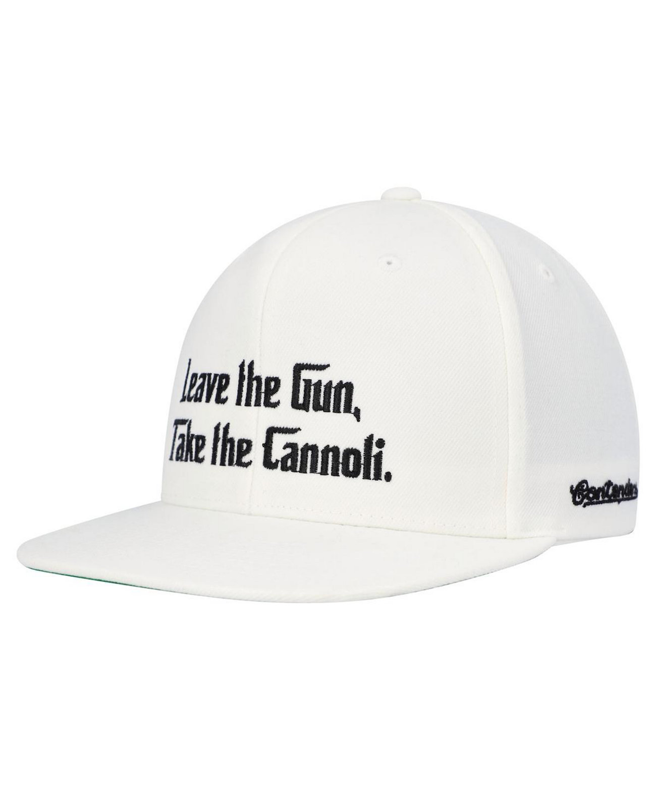 Бейсболка белая 'Leave the Gun, Take the Cannoli', регулируемая, с структурированным кроем Contenders Clothing