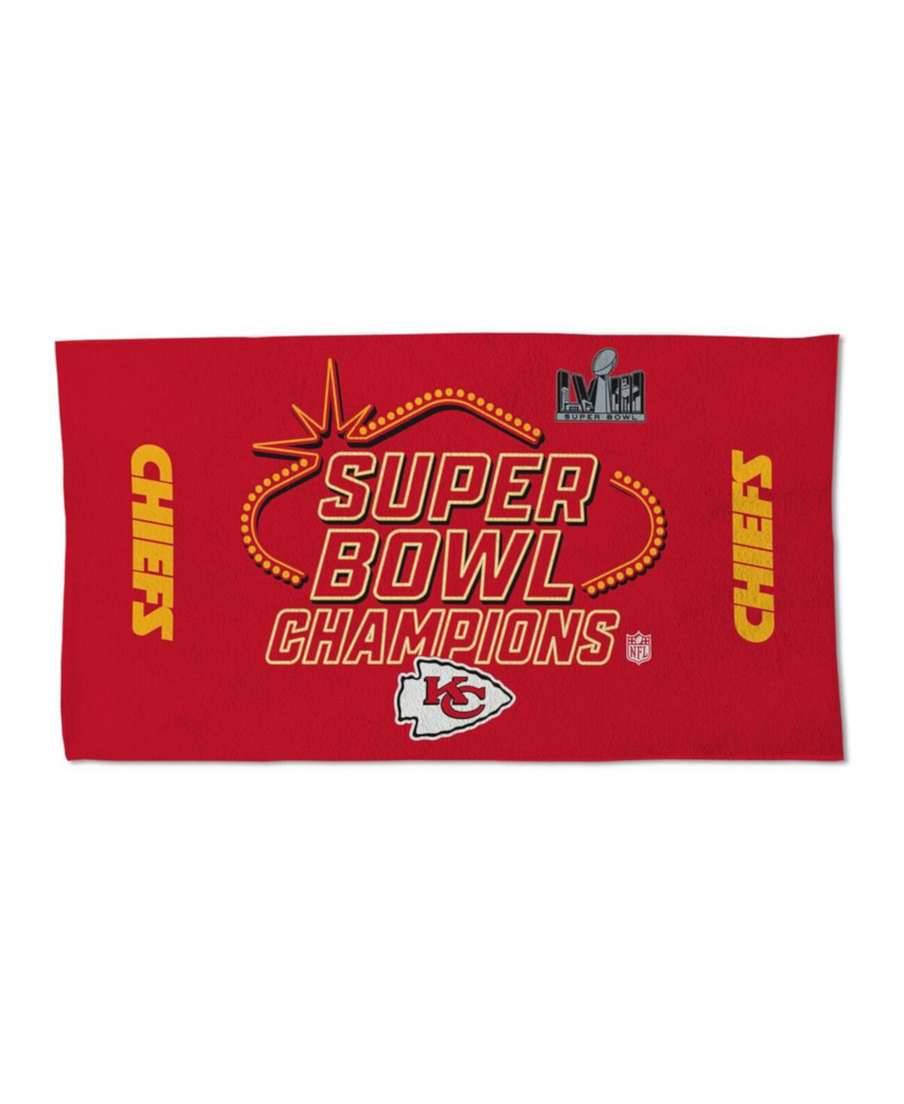 Полотенце Kansas City Chiefs - двукратные чемпионы Суперкубка LVIII, размером 56 см x 107 см Wincraft