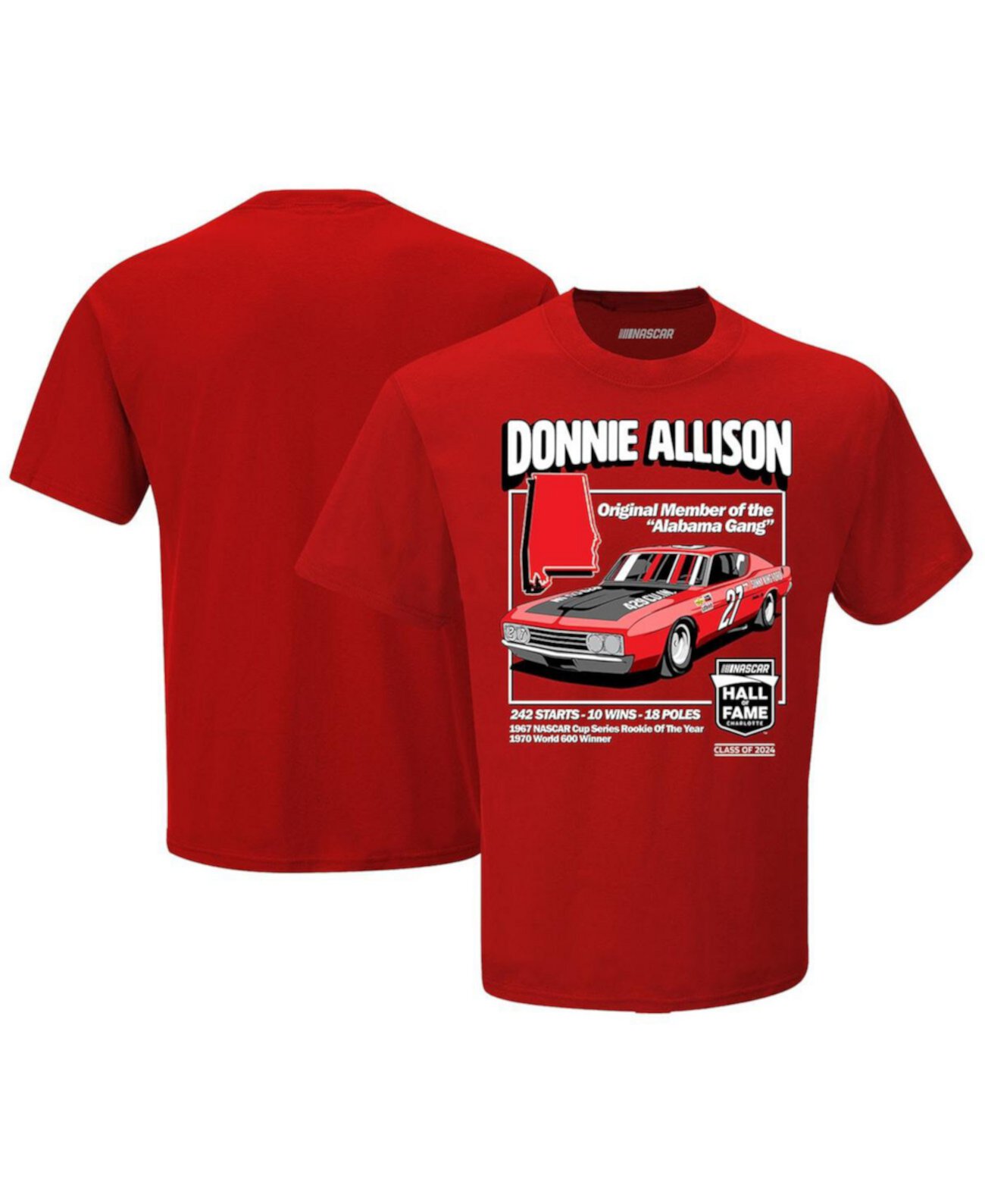 Мужская красная футболка Donnie Allison NASCAR Hall of Fame Checkered Flag Sports