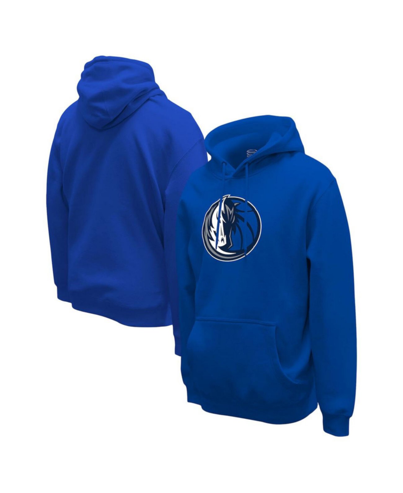 Мужской и женский синий пуловер с капюшоном с логотипом Dallas Mavericks Primary Stadium Essentials