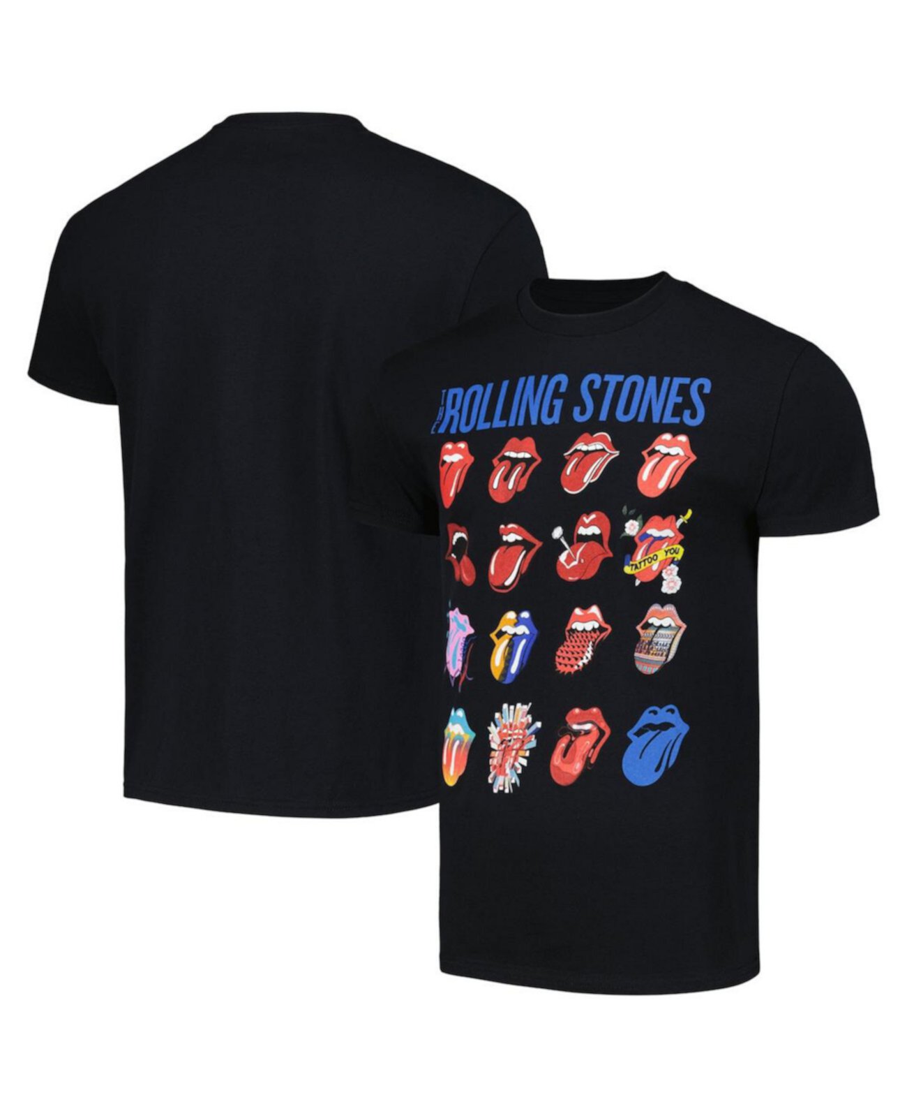 Мужская и женская черная футболка Rolling Stones Evolution и Lonesome Blue Bravado