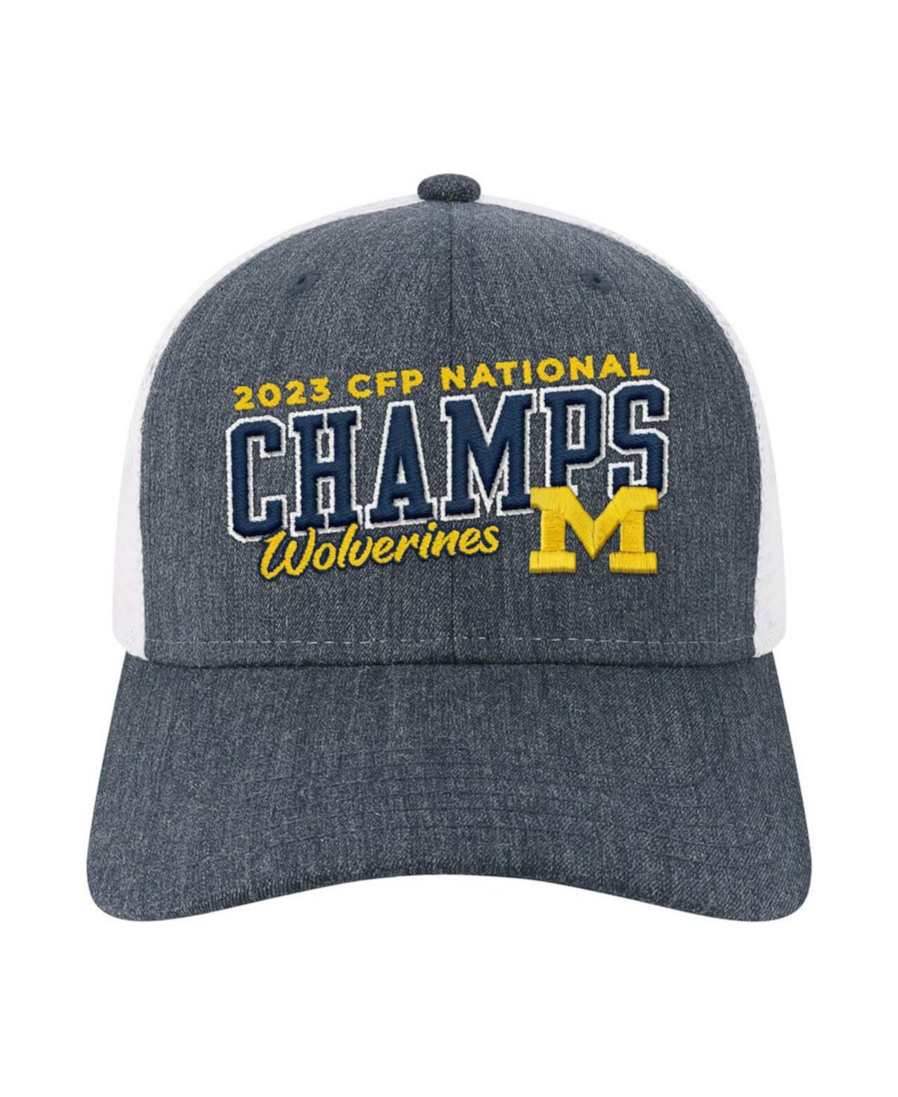 Мужская регулируемая кепка темно-синего цвета Michigan Wolverines College Football Playoff 2023 National Champions Mid-Pro Trucker Legacy Athletic