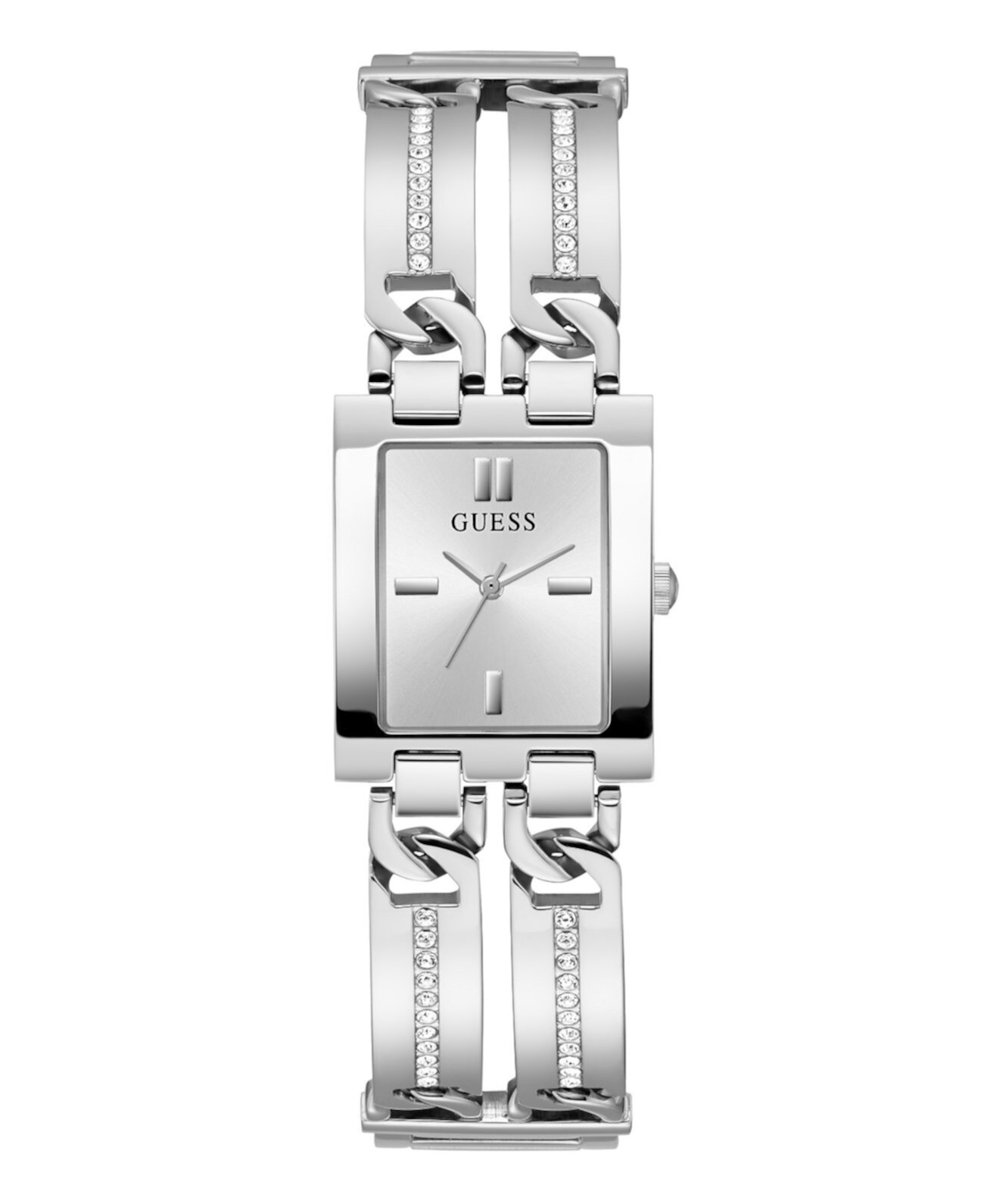 Женские аналоговые серебристые часы из 100% стали, 39 мм GUESS