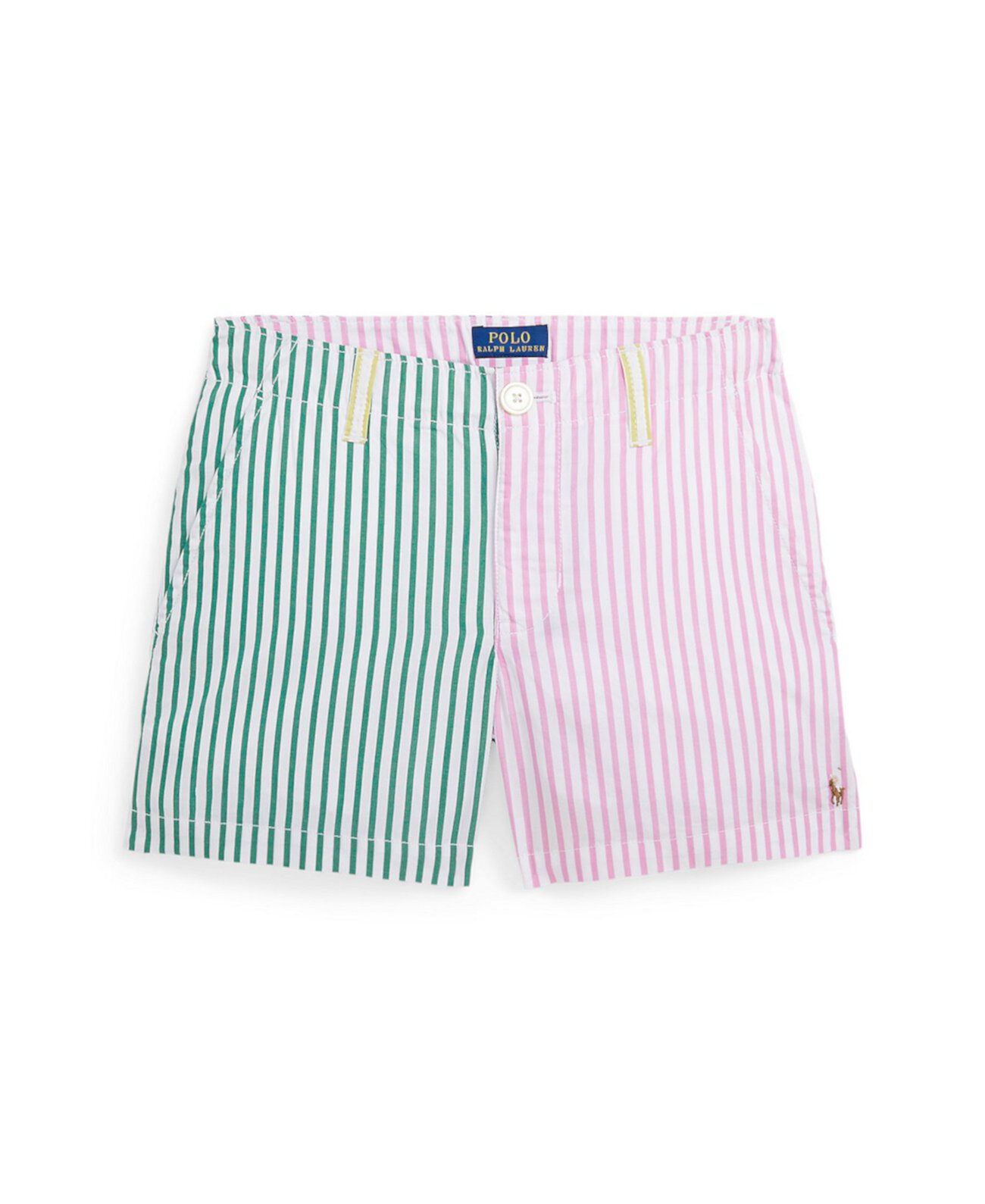 Хлопковые забавные шорты в полоску для больших девочек Polo Ralph Lauren