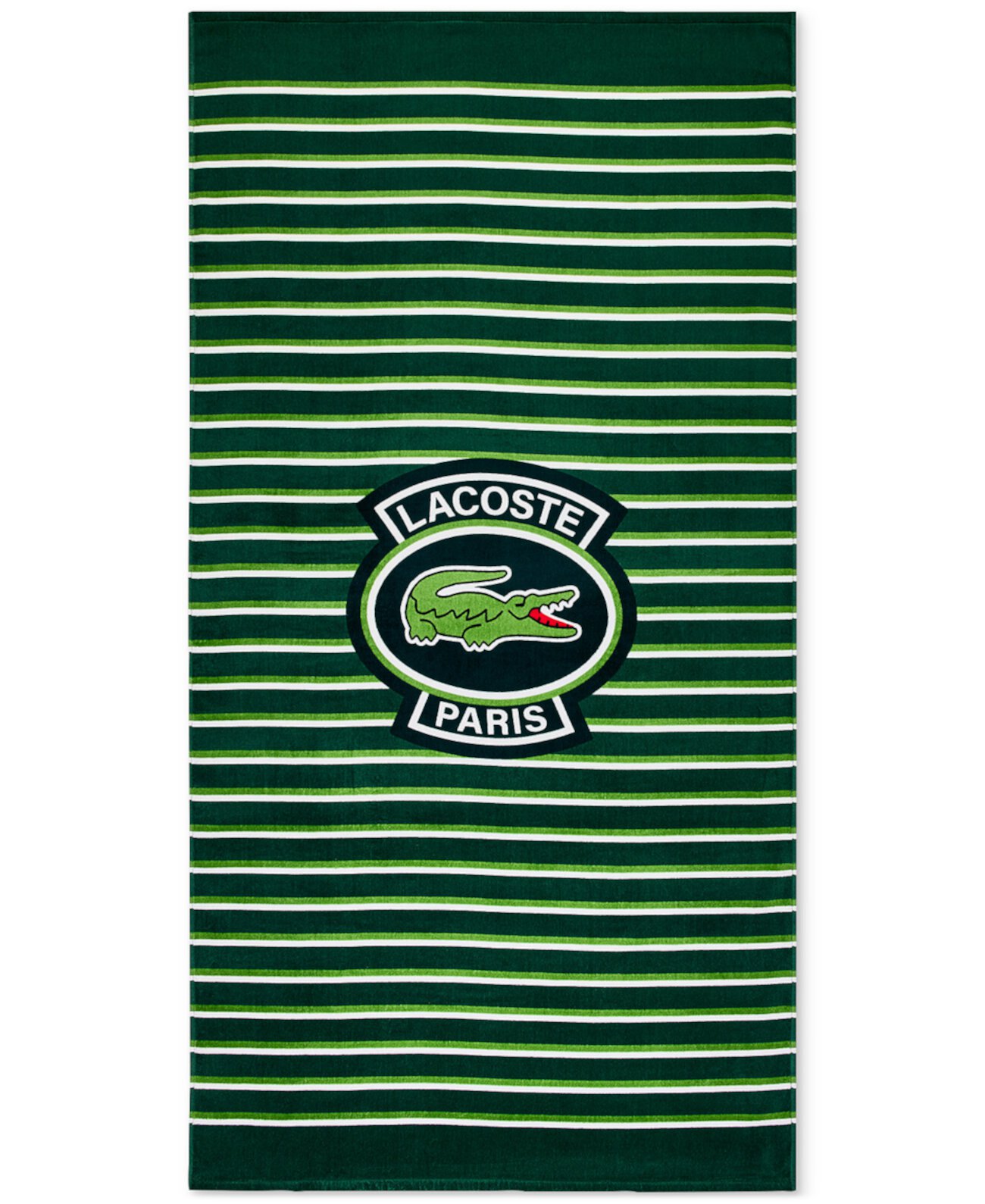 Хлопковое пляжное полотенце в полоску с логотипом Golf Lacoste